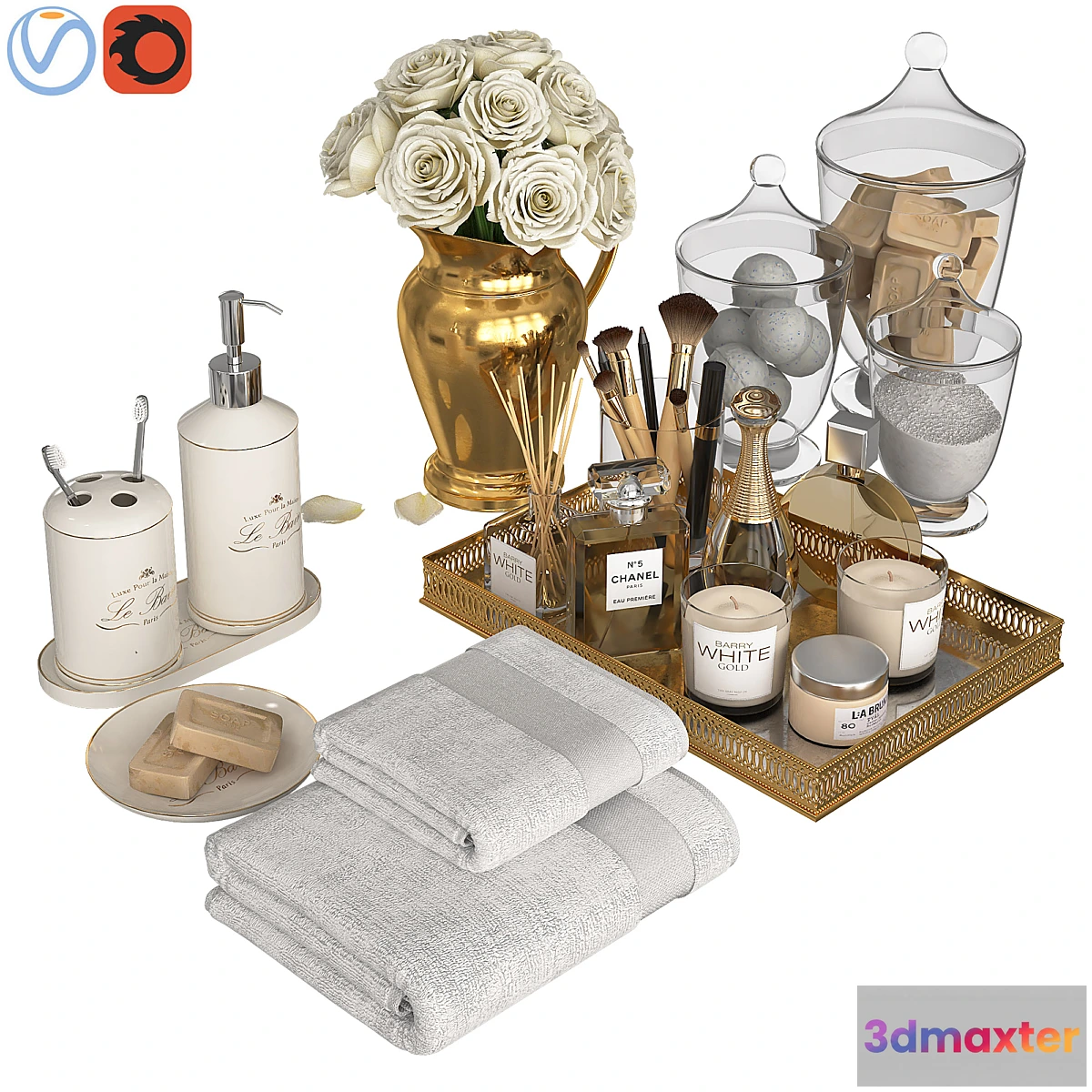 823860 - Classic Gold Bathroom Decor - No.3