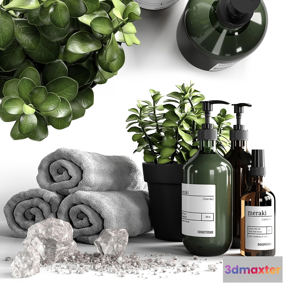 823920 - Bathroom decorative set with salt - No.3