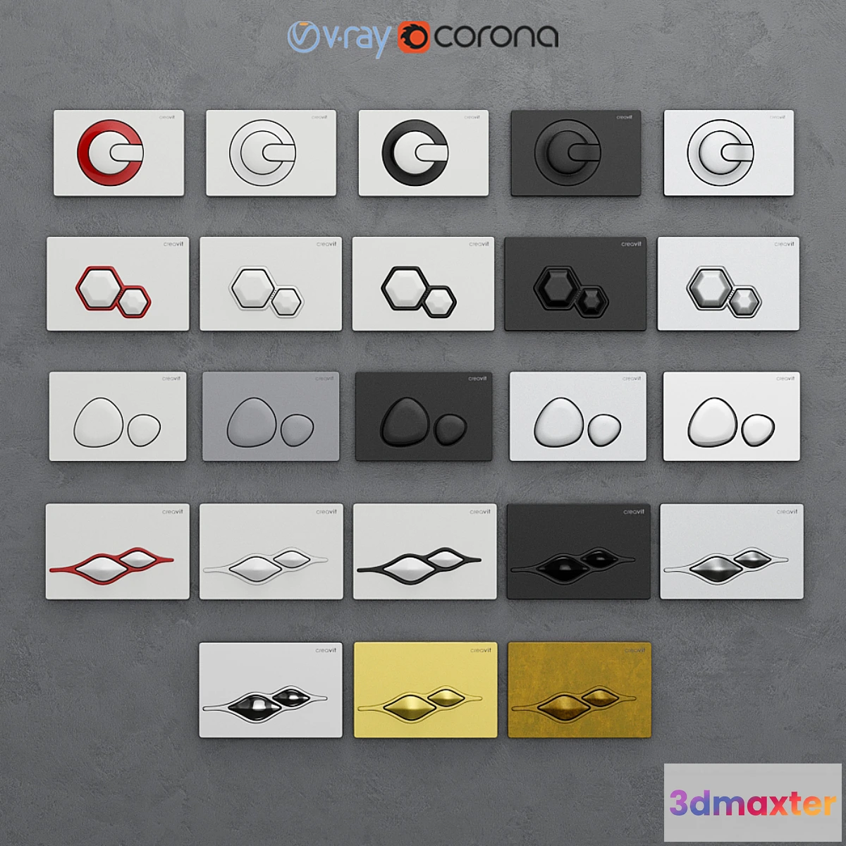 874223 - Set of buttons for installing Сreavit 1 - No.4