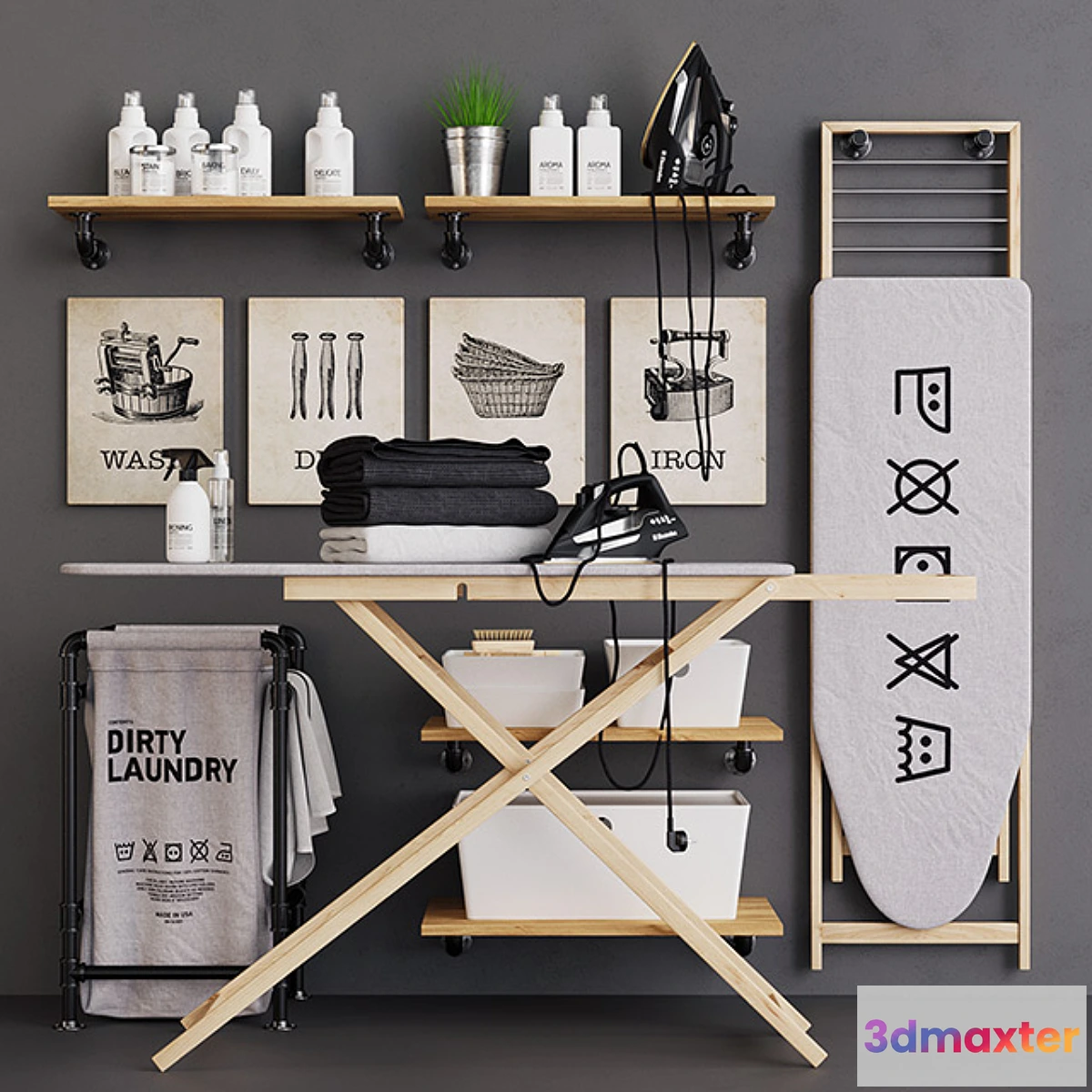 903200 - Wooden Ironing Board Set - No.2