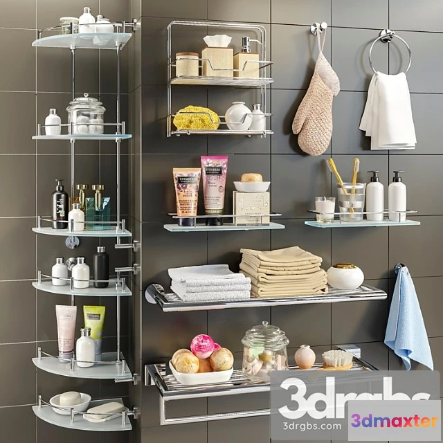 909048 - Accessories And Cosmetics For The Bath Axentia Shelves Bemeta Set 2