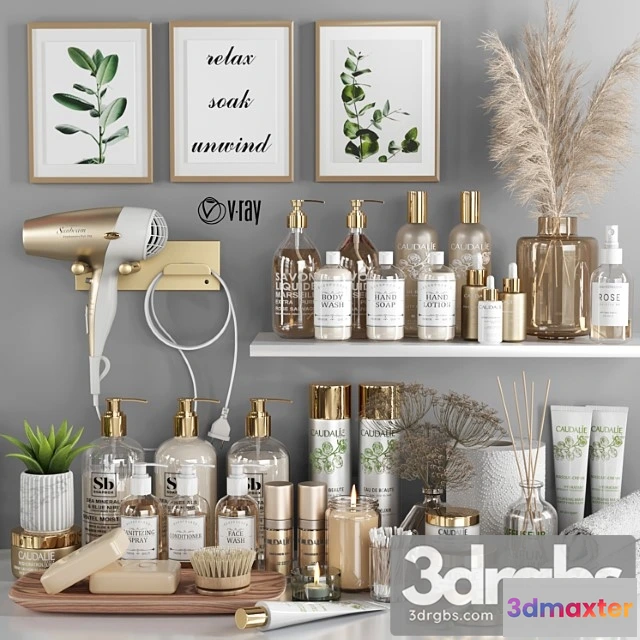 909240 - Bathroom Accessories 15 Vray