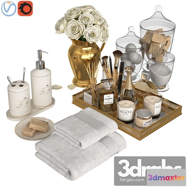 909626 - Classic Gold Bathroom Decor