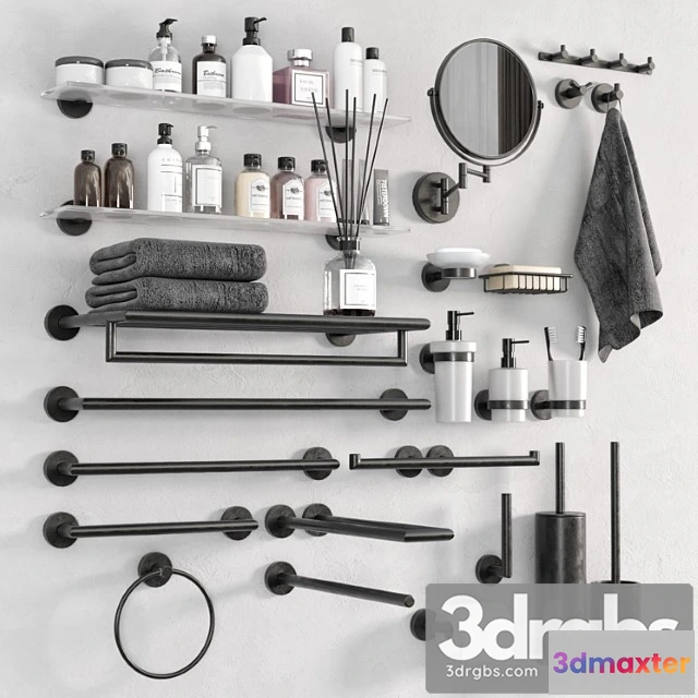 909658 - Dark Bathroom Accessories by Bemeta