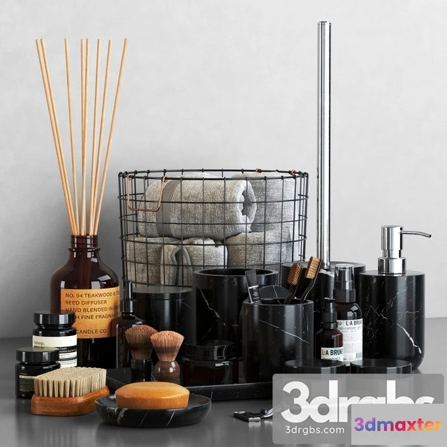 910022 - Nexus Black Marble Bathroom Accessories