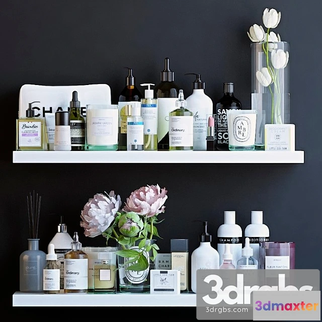 910144 - Shelves With Cosmetics and Decor For The Bathroom 2