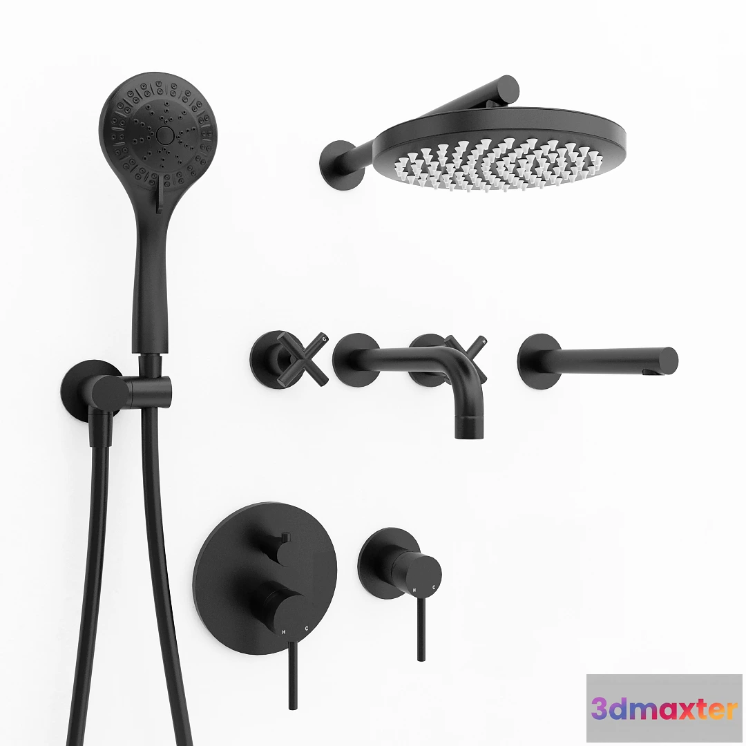 1588376 - bathroom - Meir Black set 3D Max