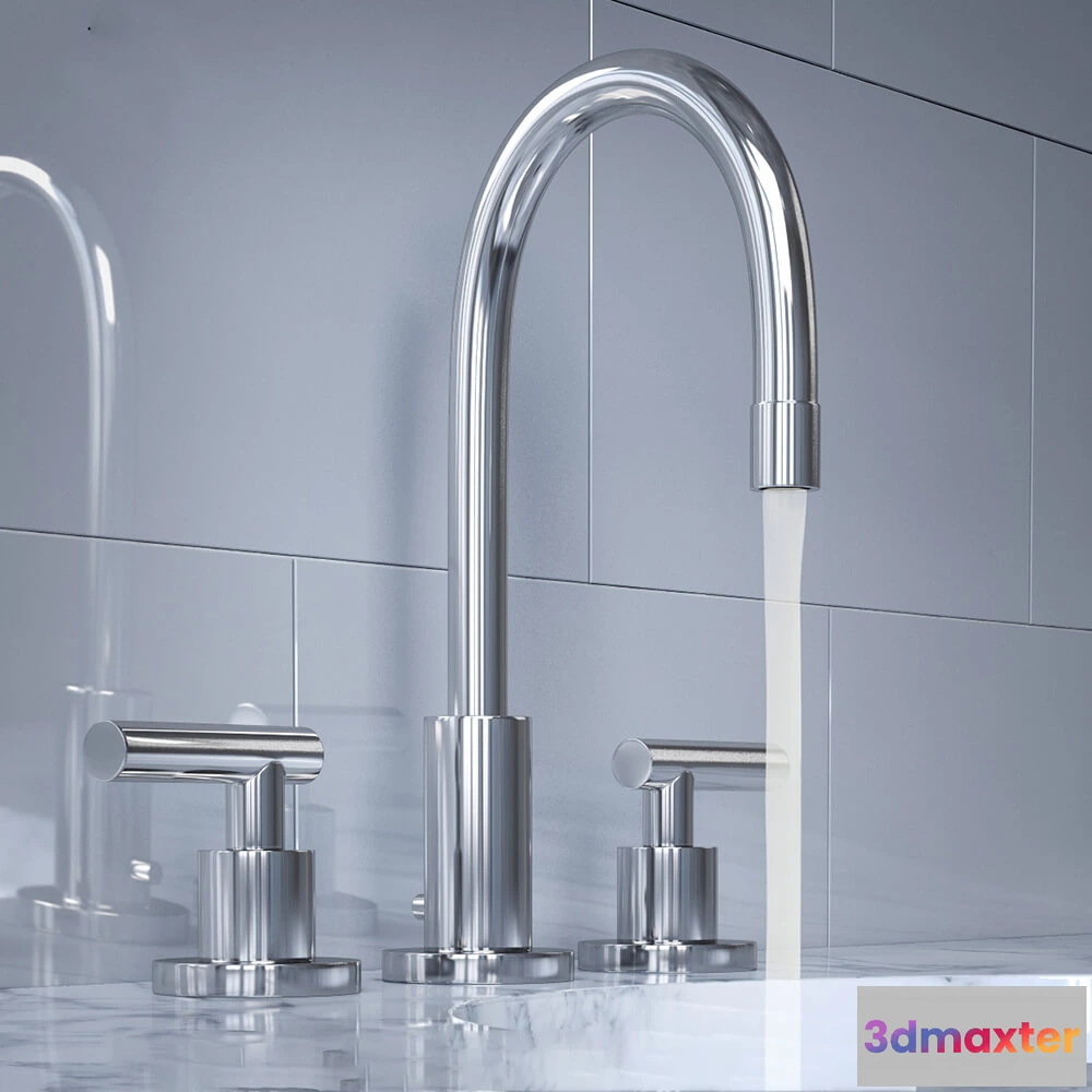 1588392 - bathroom - SUTTON LEVER-HANDLE 8in WIDESPREAD FAUCET 3D Max