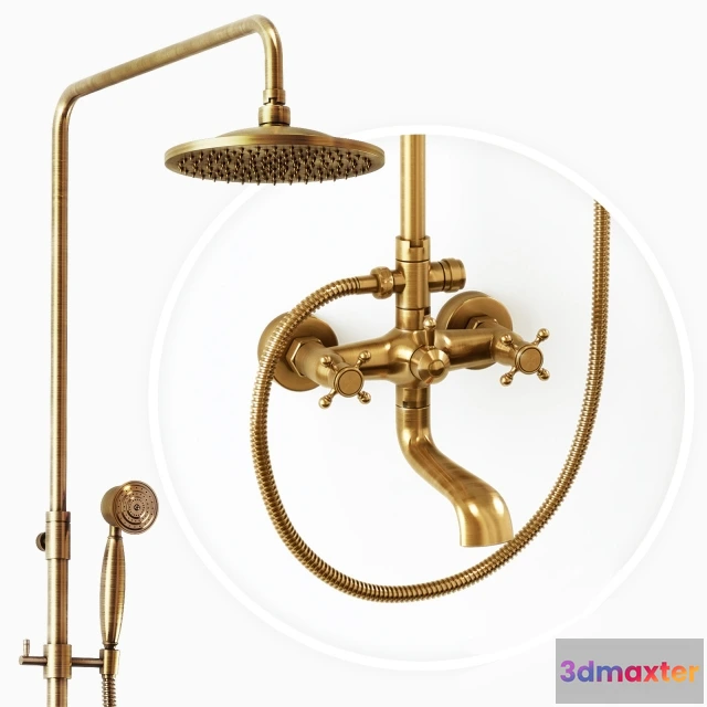 1588398 - bathroom - Retro Shower Yanksmart 3D Max
