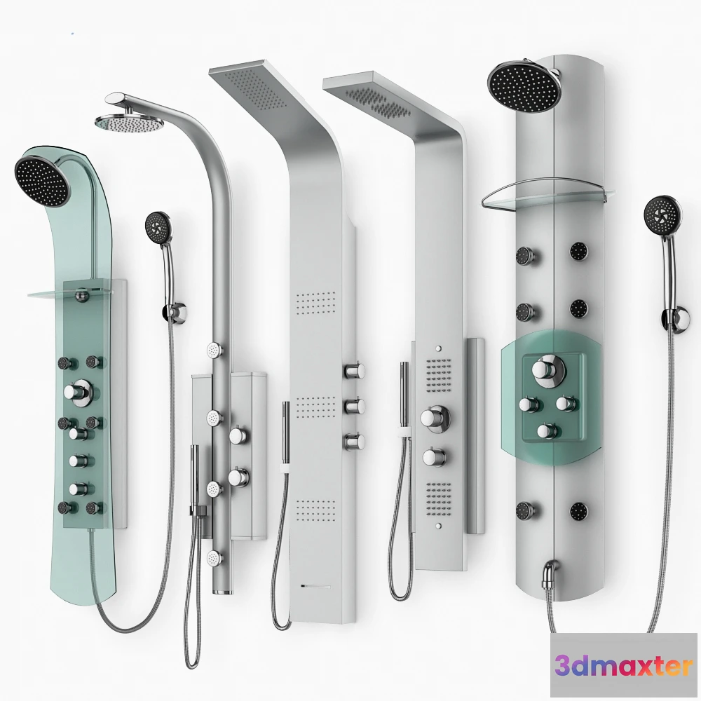 1588404 - bathroom - Hydromassage panels Ravak set 21 3D Max