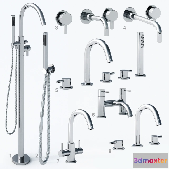 1588456 - bathroom - Crosswater - Mike Pro - set 1 3D Max