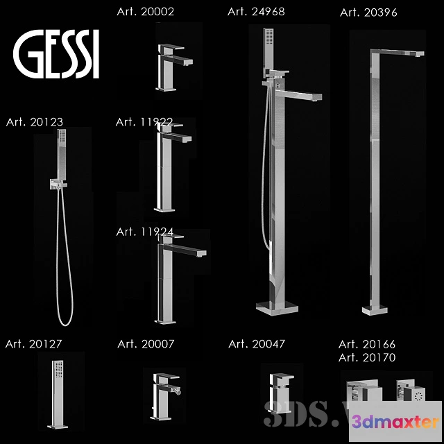 1588494 - bathroom - Mixers Gessi Rettangolo 3D Max