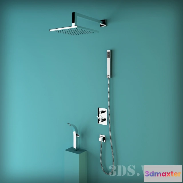 1588530 - bathroom - Shower faucet set 3D Max