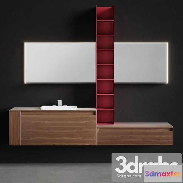 1013370 - Arblu 5 Zero Vanity Unit with Drawers