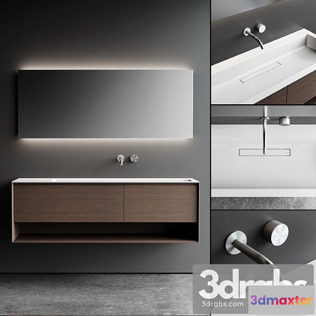 1013644 - Falper shape evo vanity unit set 1