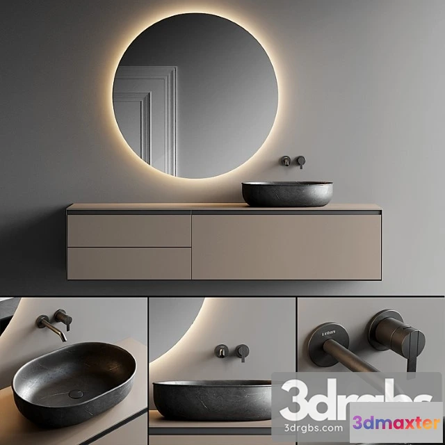 1013686 - Inbani strato vanity unit set 3