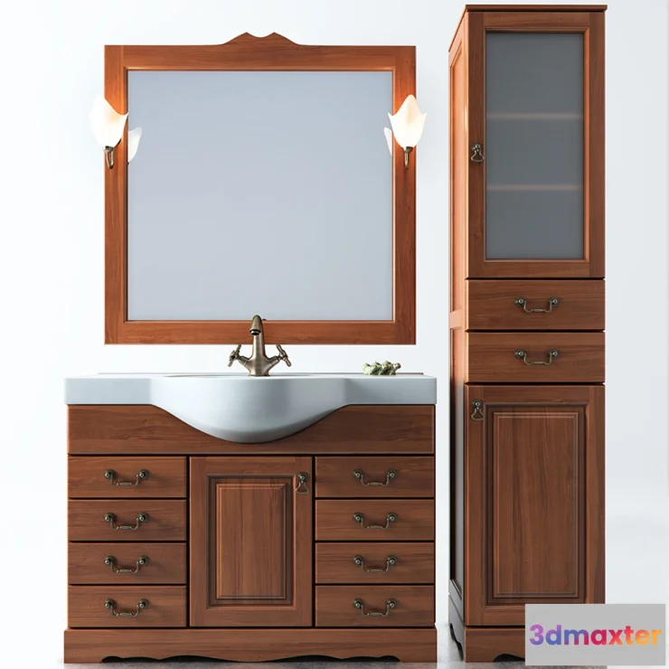 1275456 - Set of bathroom furniture 3D Max