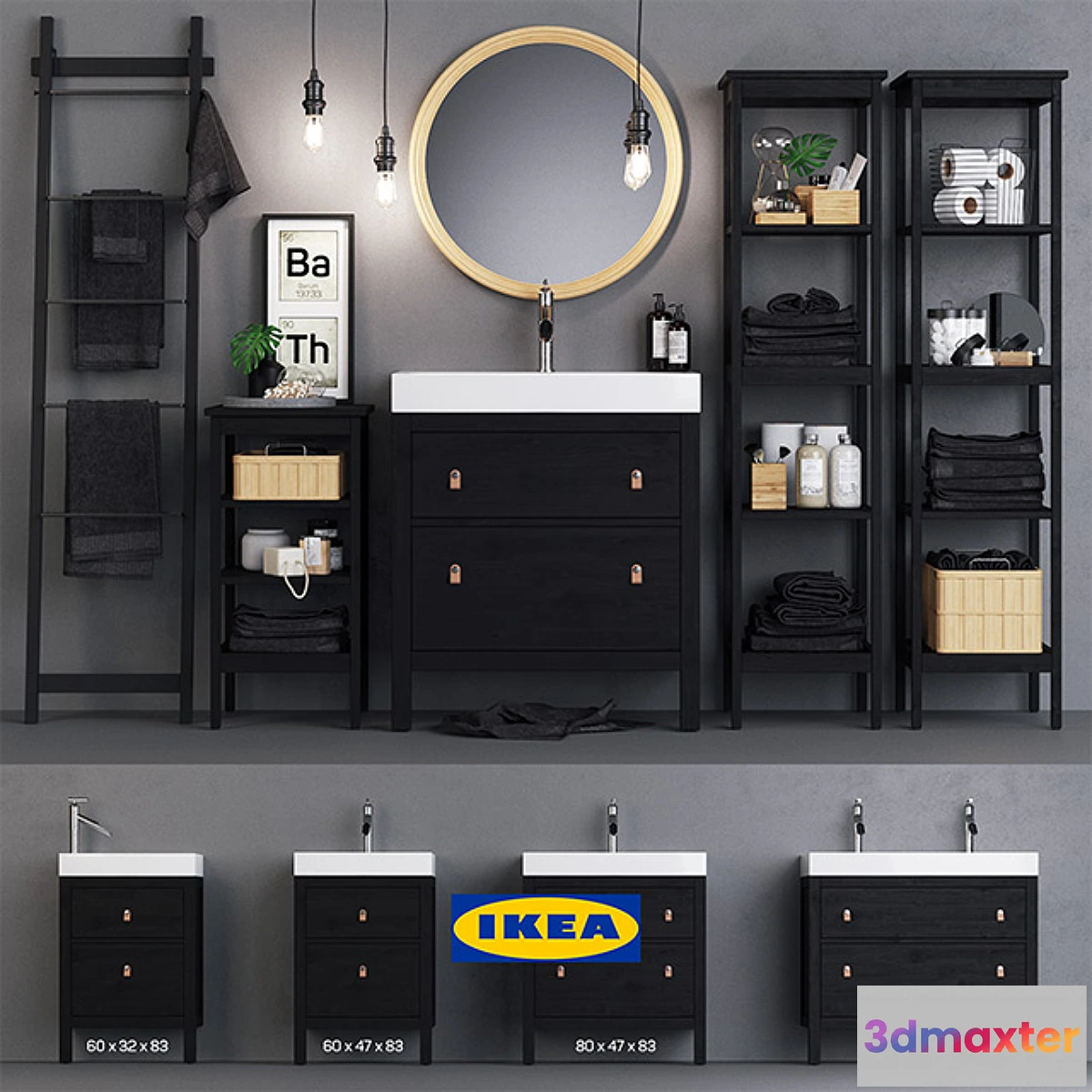 1299910 - Hemnes Bath Set 3D Max