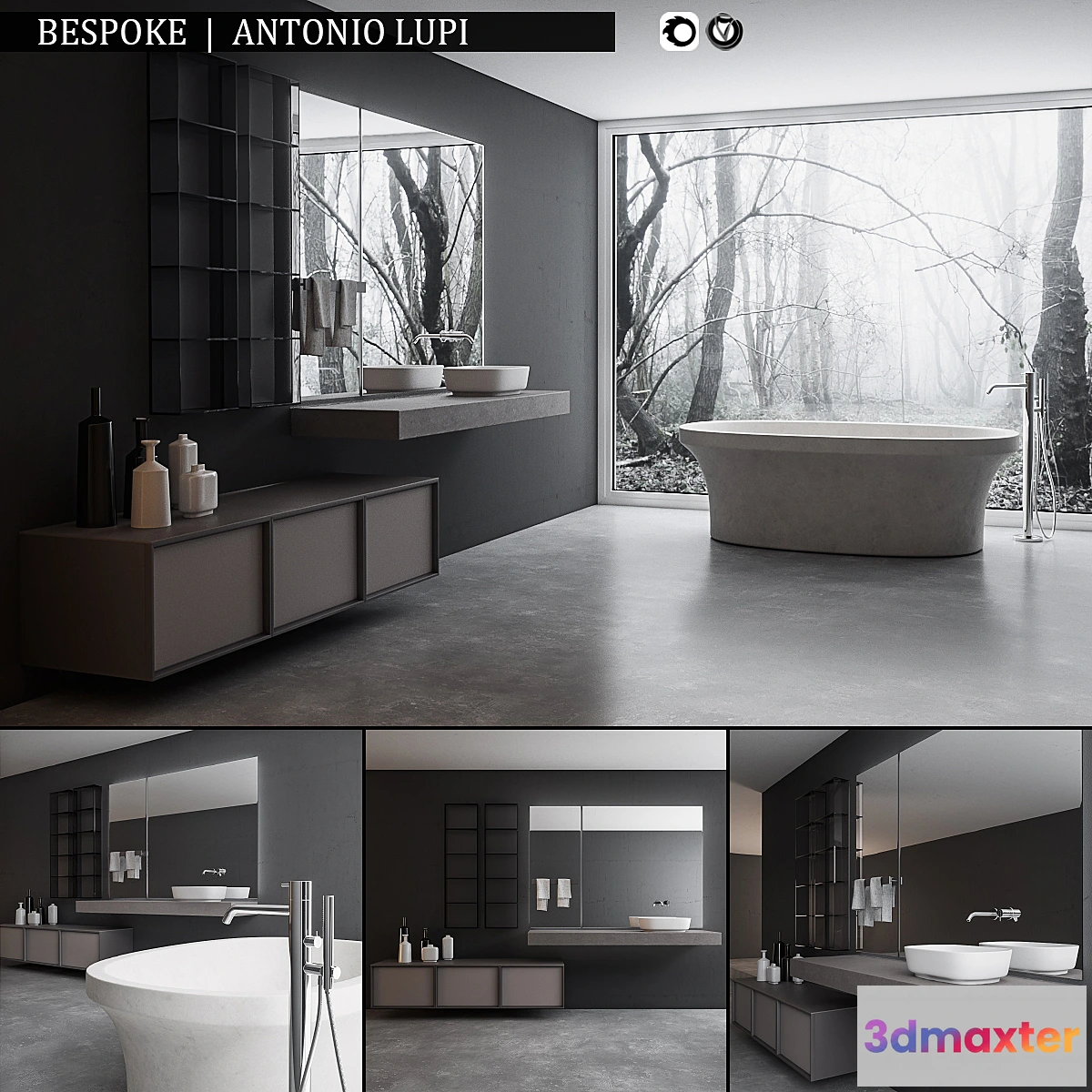 1302116 - Bathroom furniture set Bespoke 3D Max