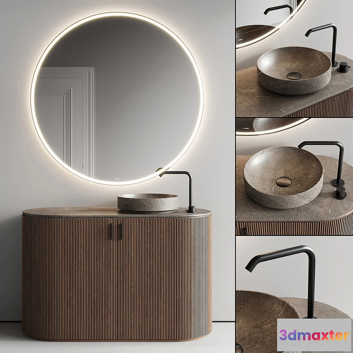 1306645 - Inbani Grate Vanity Unit Set 10 - No.2 3D Max