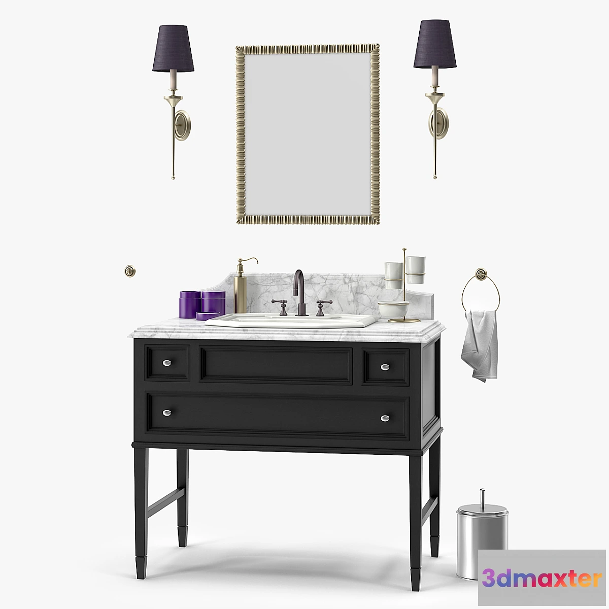 1306893 - Rosbri Washbasin Composition 3D Max