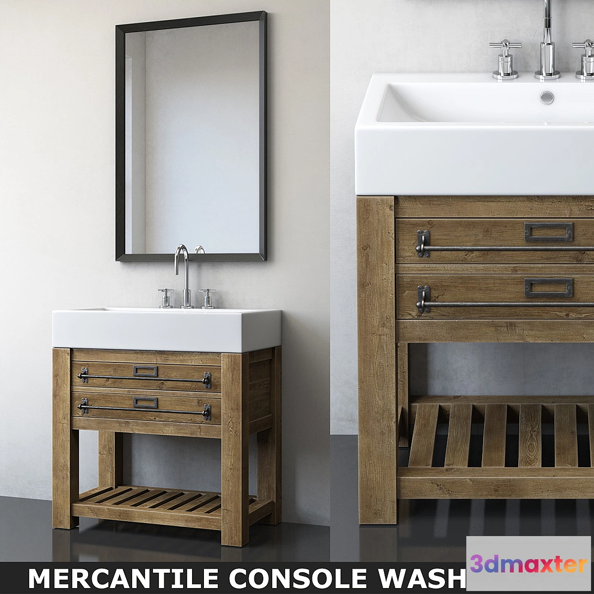 1309475 - MERCANTILE CONSOLE WASHSTAND 3D Max