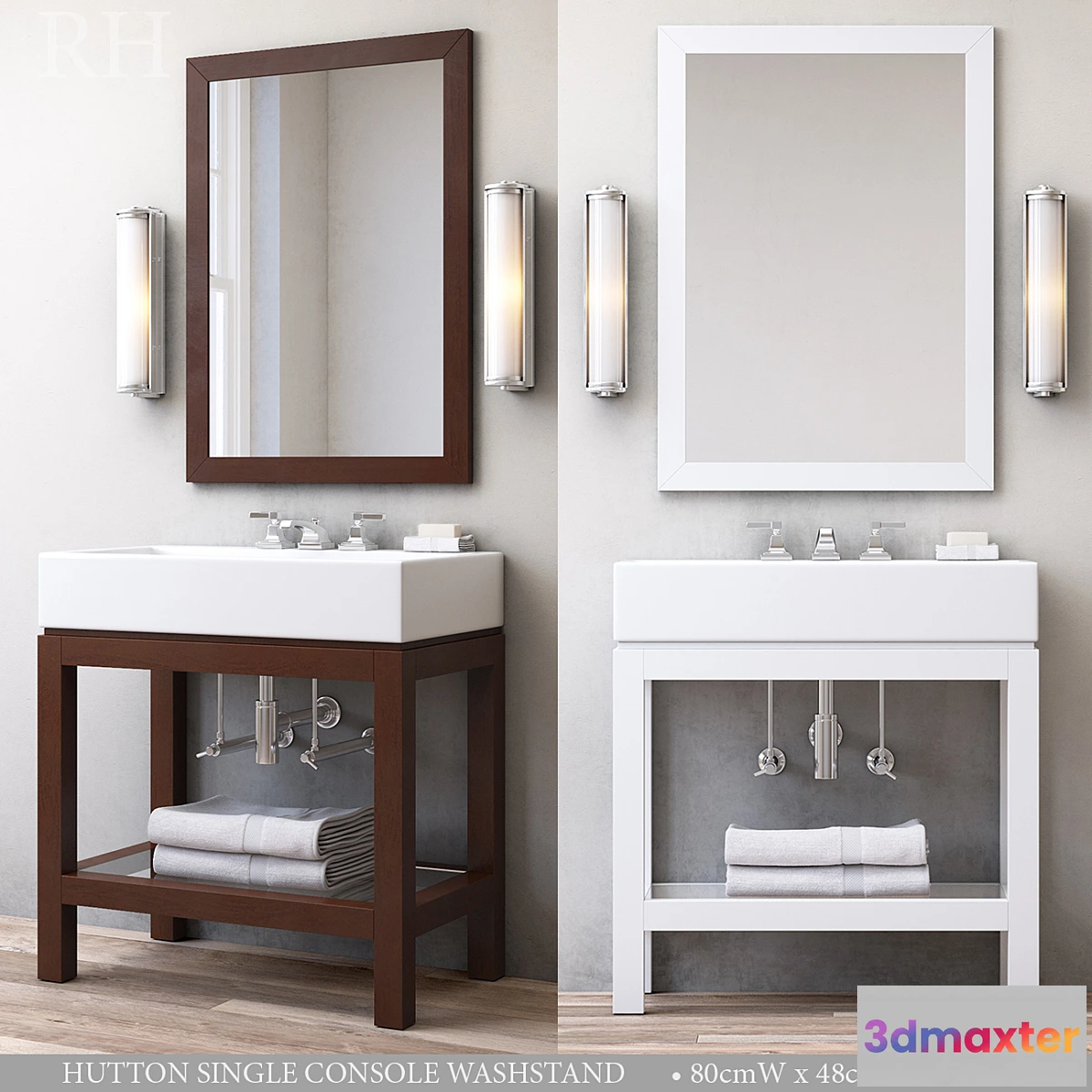 1314370 - HUTTON SINGLE CONSOLE WASHSTAND 3D Max