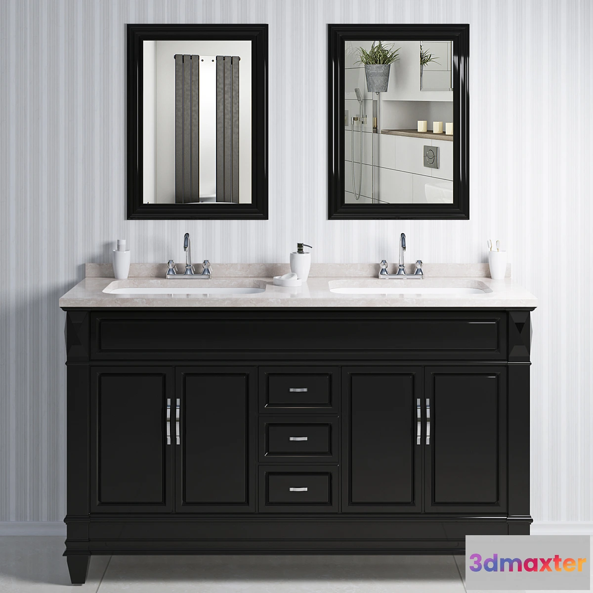 1317114 - Wash basin counter 3D Max