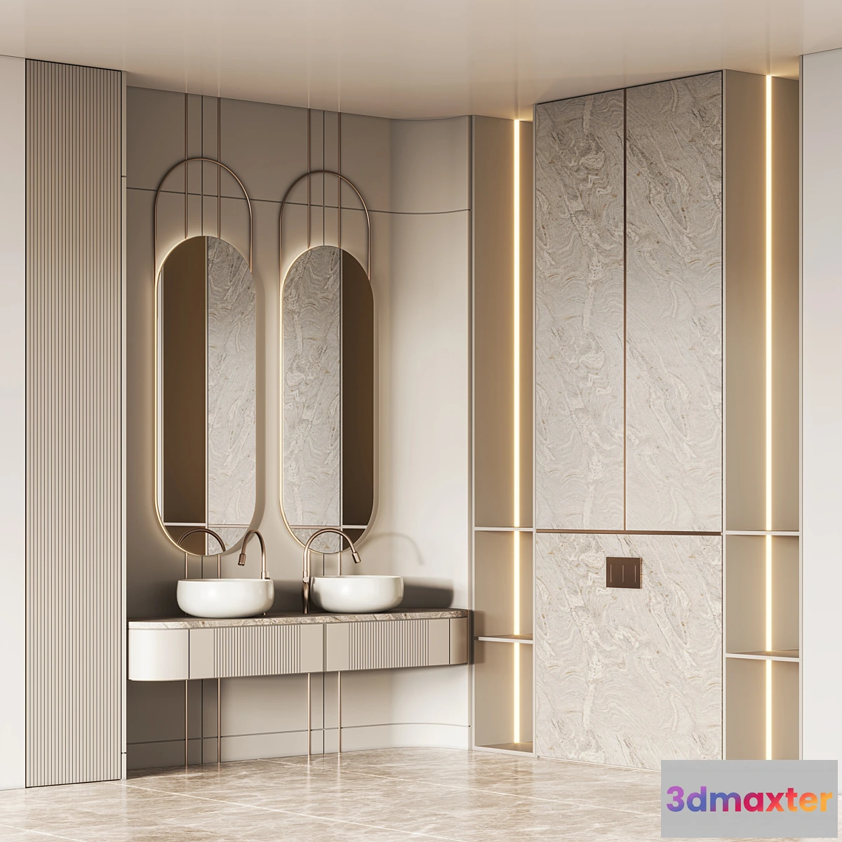 1322033 - Bathroom Furniture Set 17 3D Max