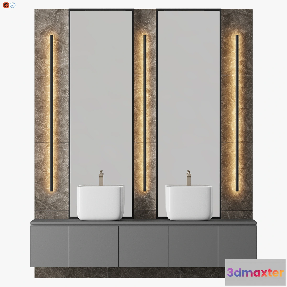 1326566 - Mid-Century Bathroom 3D Max