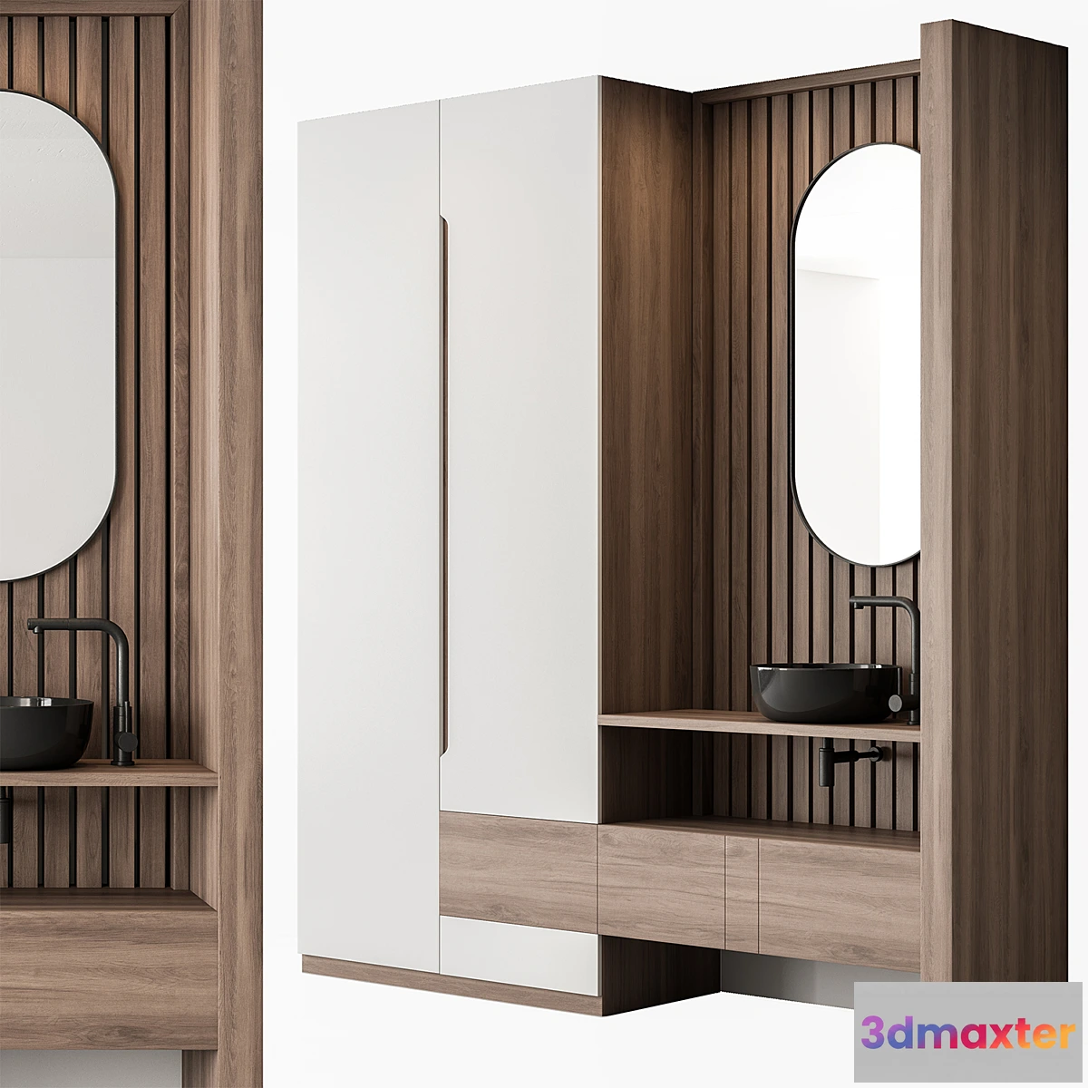 1337858 - Bathroom Set Stone Wall - Set 60 3D Max