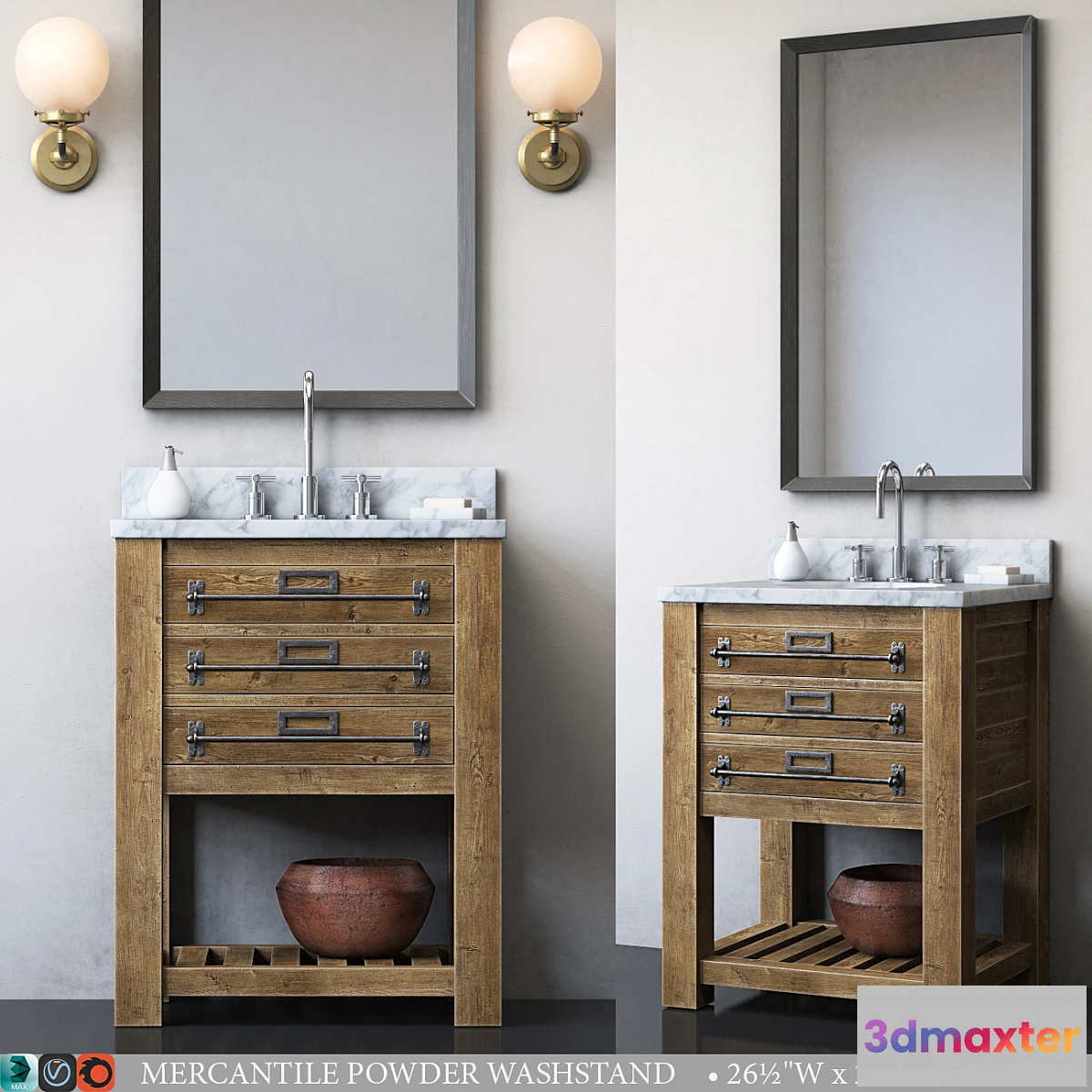 1346230 - MERCANTILE POWDER WASHSTAND 3D Max