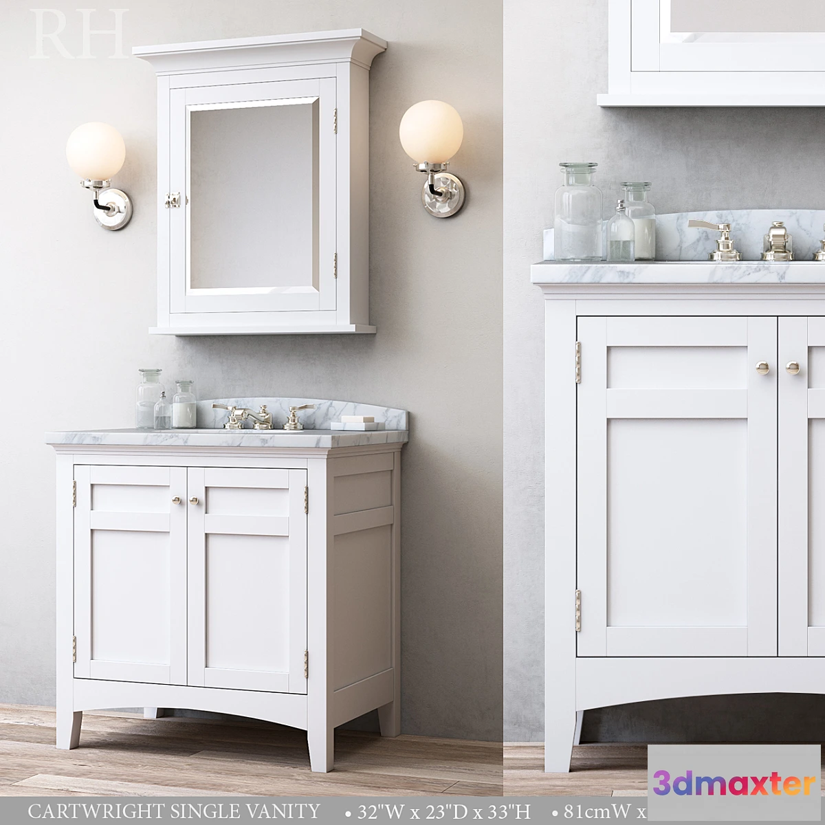 1351195 - CARTWRIGHT SINGLE VANITY 3D Max