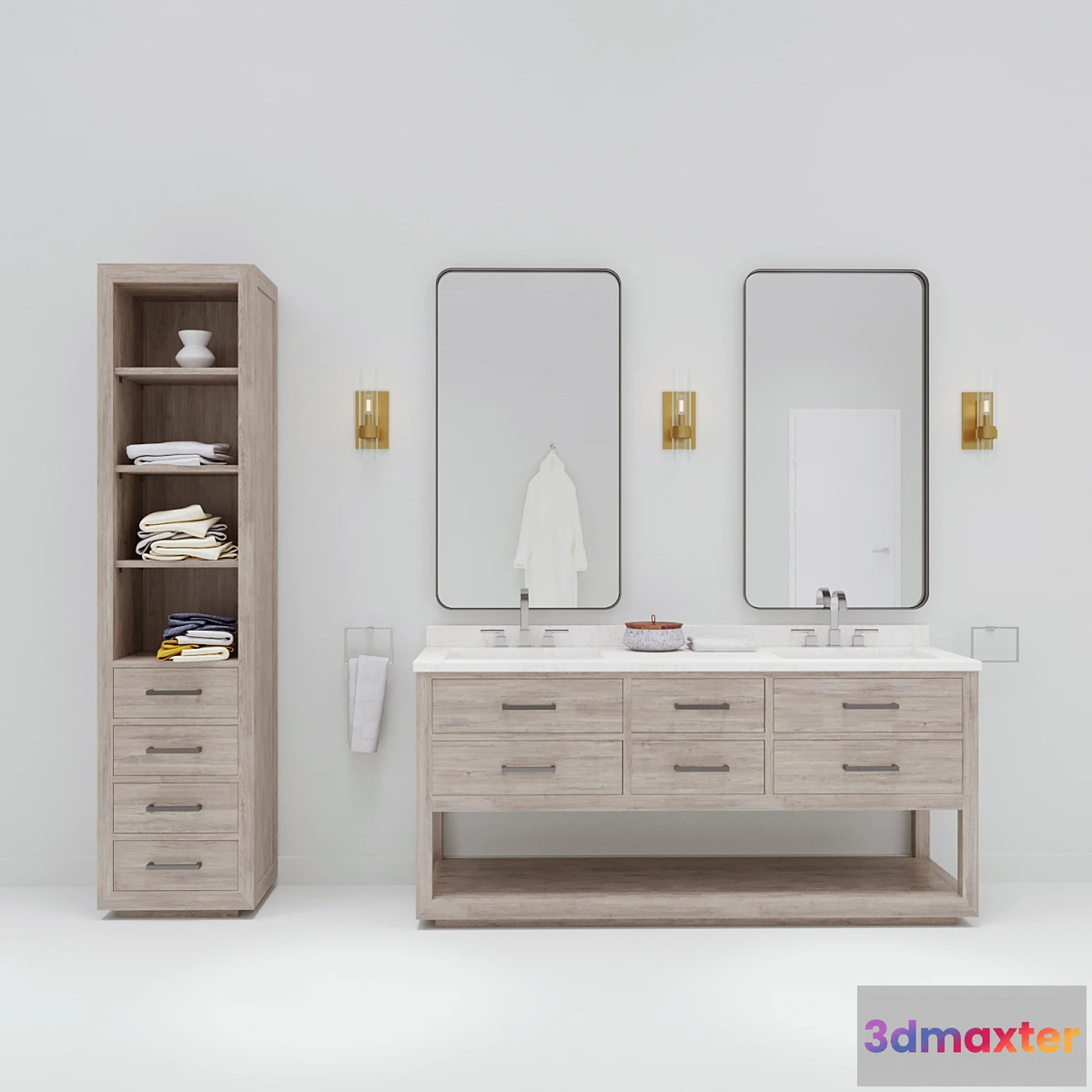 1353101 - Kempton bath set one 3D Max