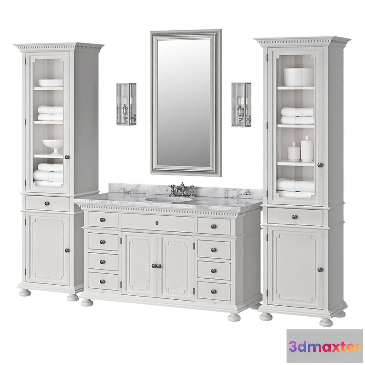 1355955 - RH - St. James single vanity - No.2 3D Max