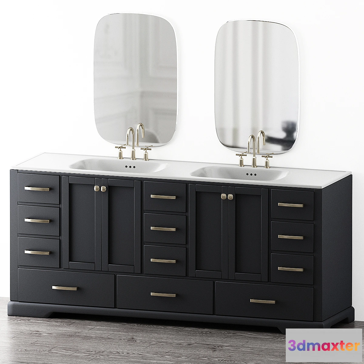 1357662 - Talbot Double Bathroom Vanity Set 3D Max