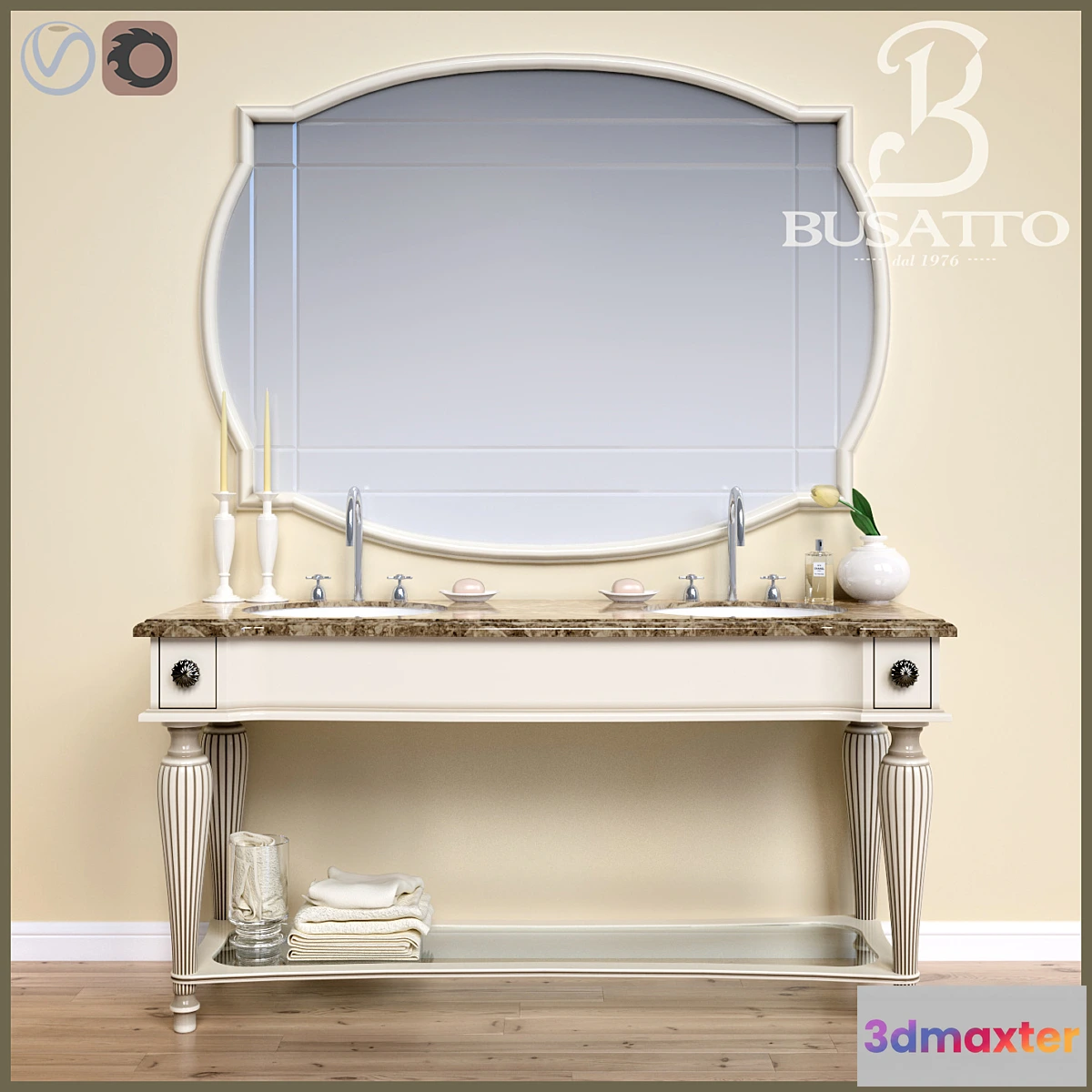 1396026 - Set for bathroom BUSATTO BOHEME 3D Max