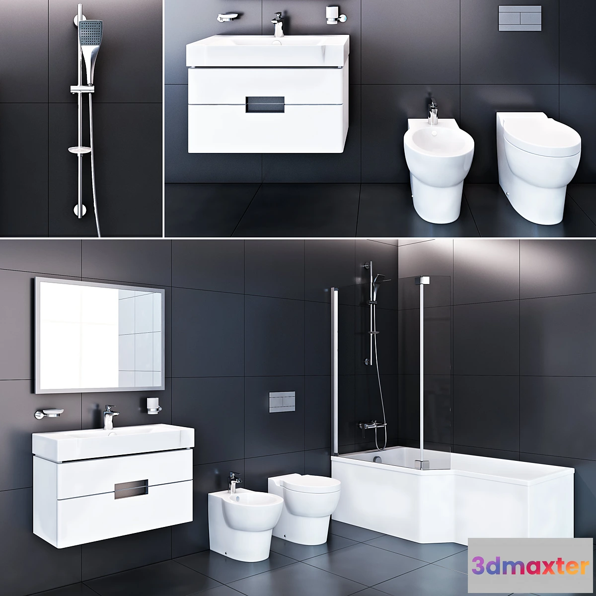 1416672 - Jacob Delafon bathroom set 3D Max