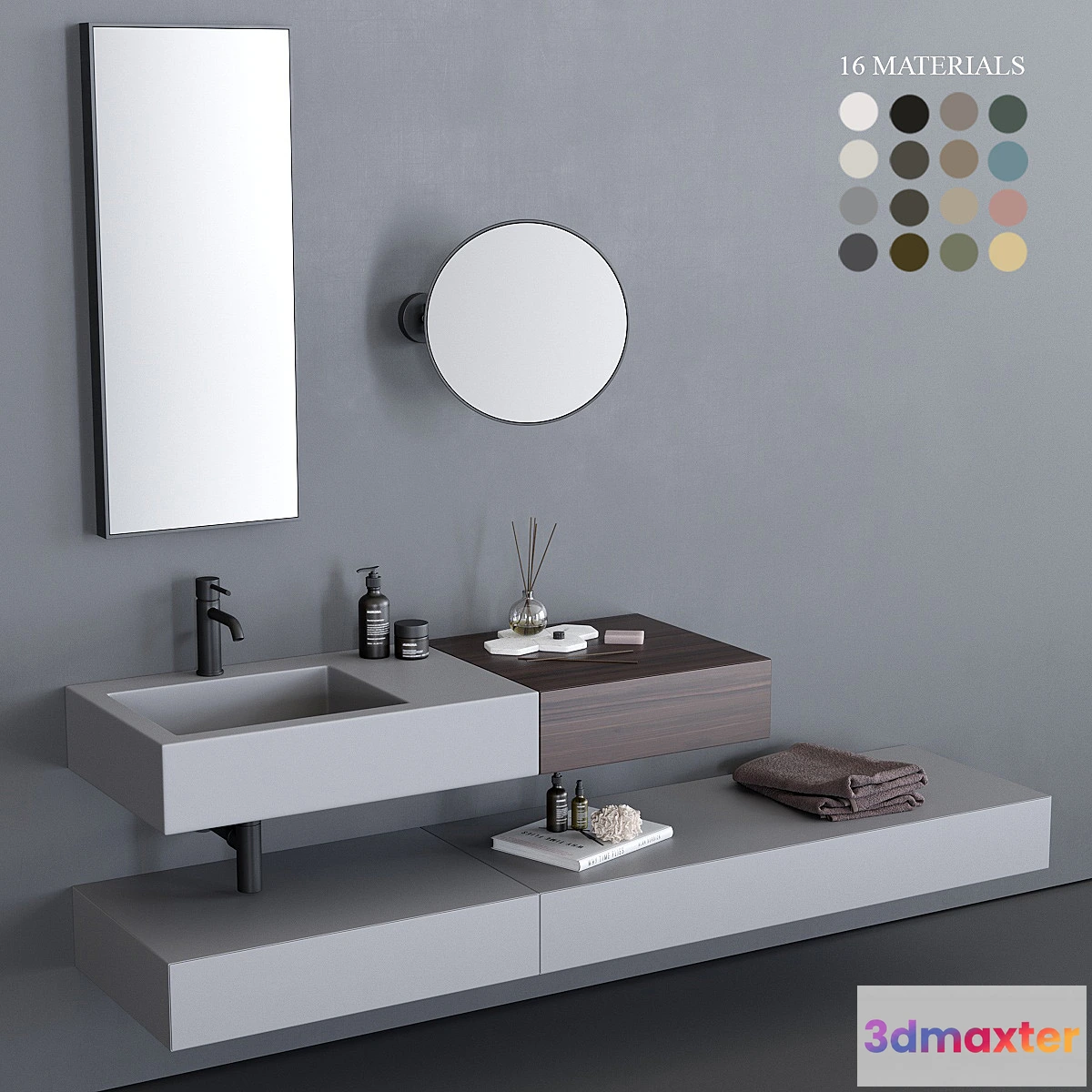 1425128 - Ceramica Cielo Modulo Washbasin 3D Max