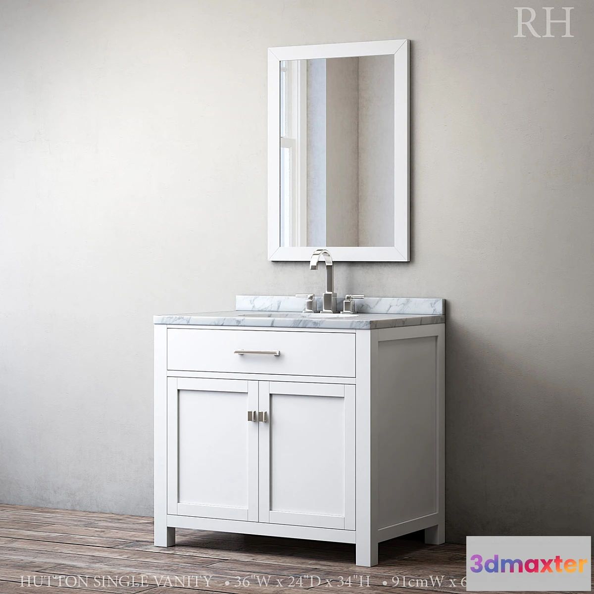 1437150 - HUTTON SINGLE VANITY 3D Max