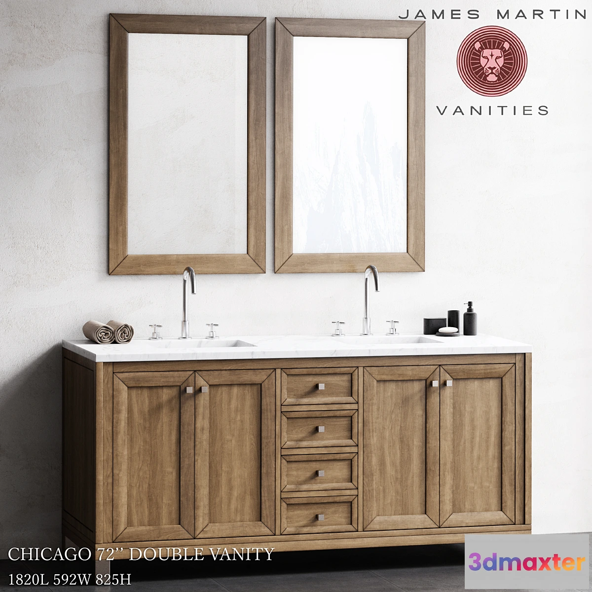 1438896 - Chicago 72 double vanity 3D Max