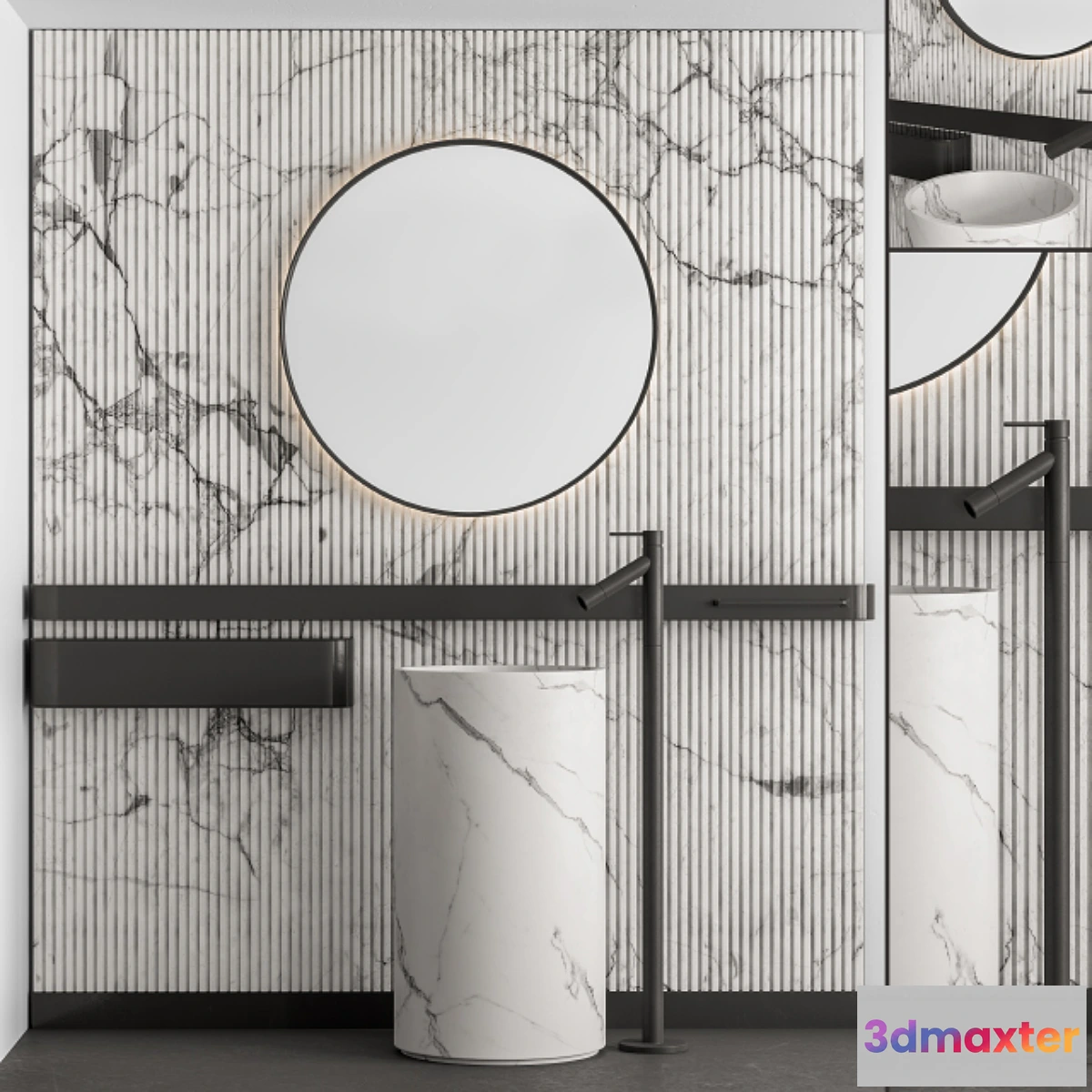 1445958 - Bathroom Set Marble Wall - Set 31 3D Max