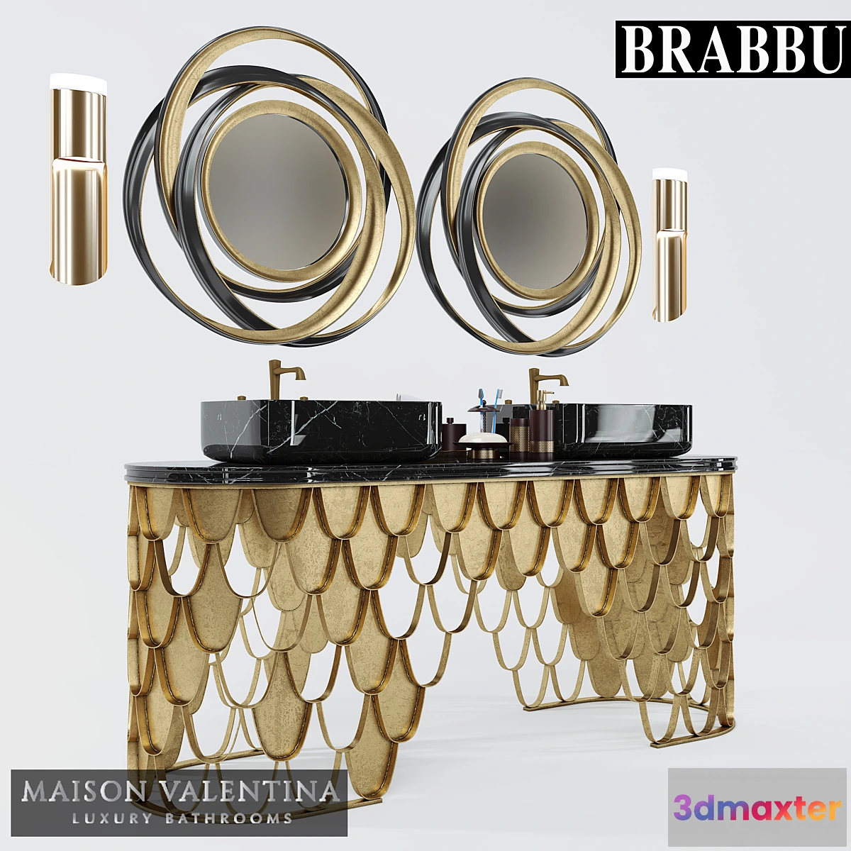 1449530 - Koi Double Washbasin 3D Max