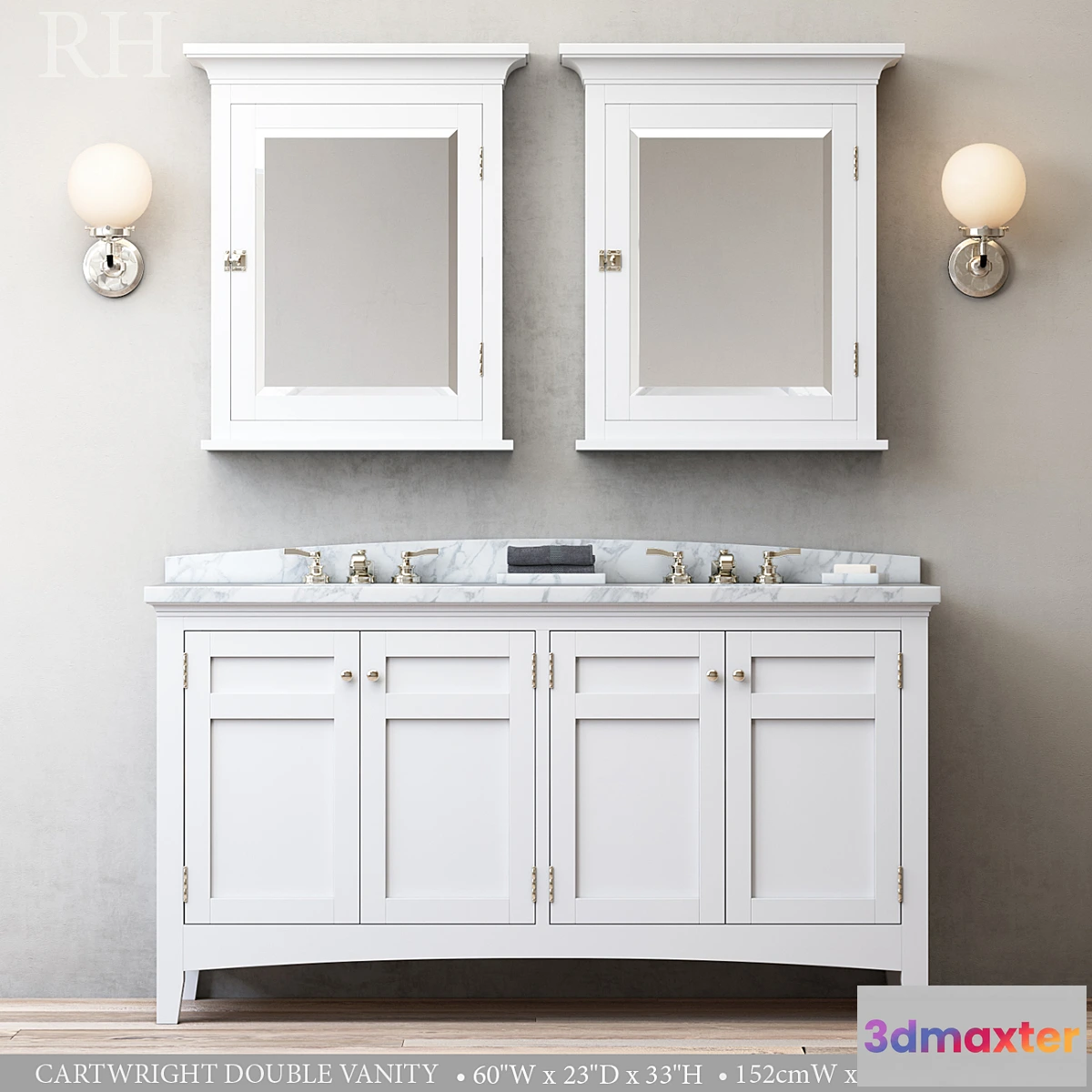 1450774 - CARTWRIGHT DOUBLE VANITY 3D Max