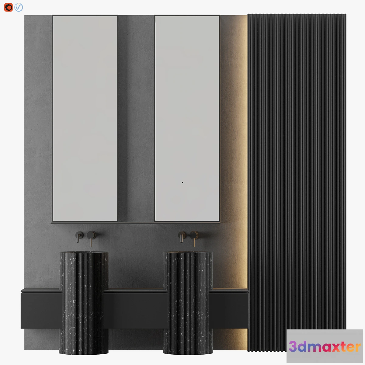 1464392 - MODERN - Gray Bathroom 03 3D Max