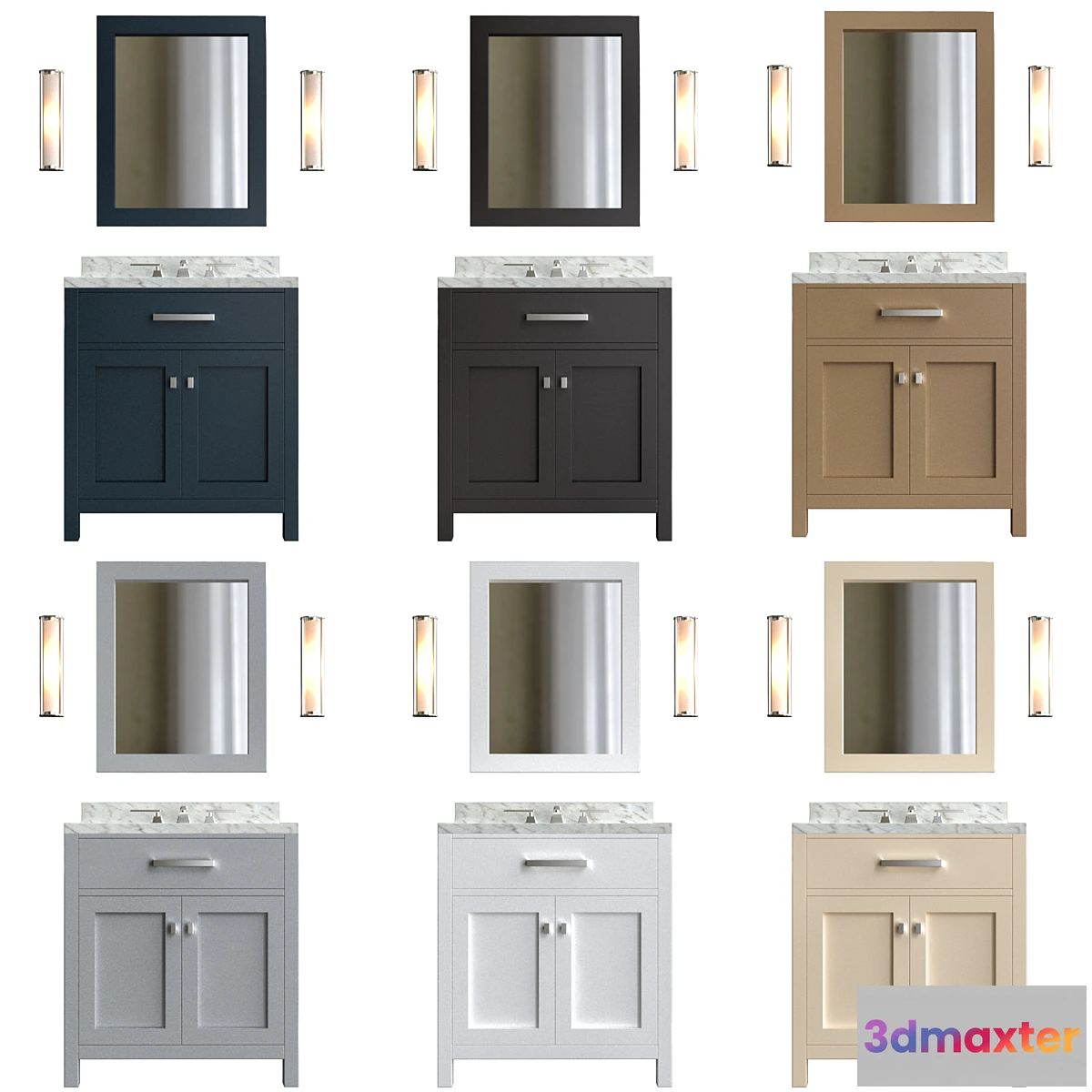 1464602 - Hutton Floating Vanity Bath Collection - RH_2 3D Max