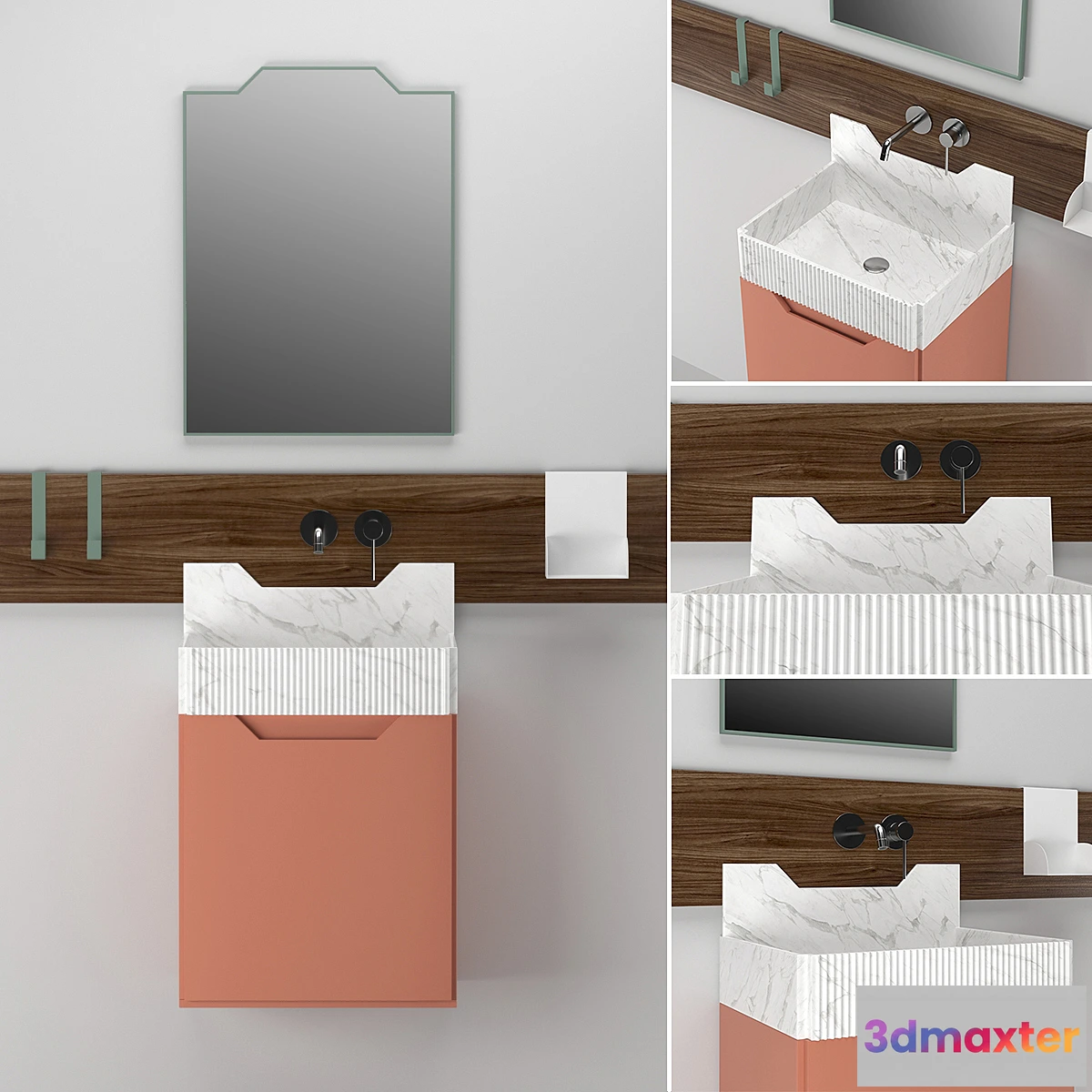 1469302 - Bathroom Furniture  Ex.t FRIEZE TWO CABINET 3D Max