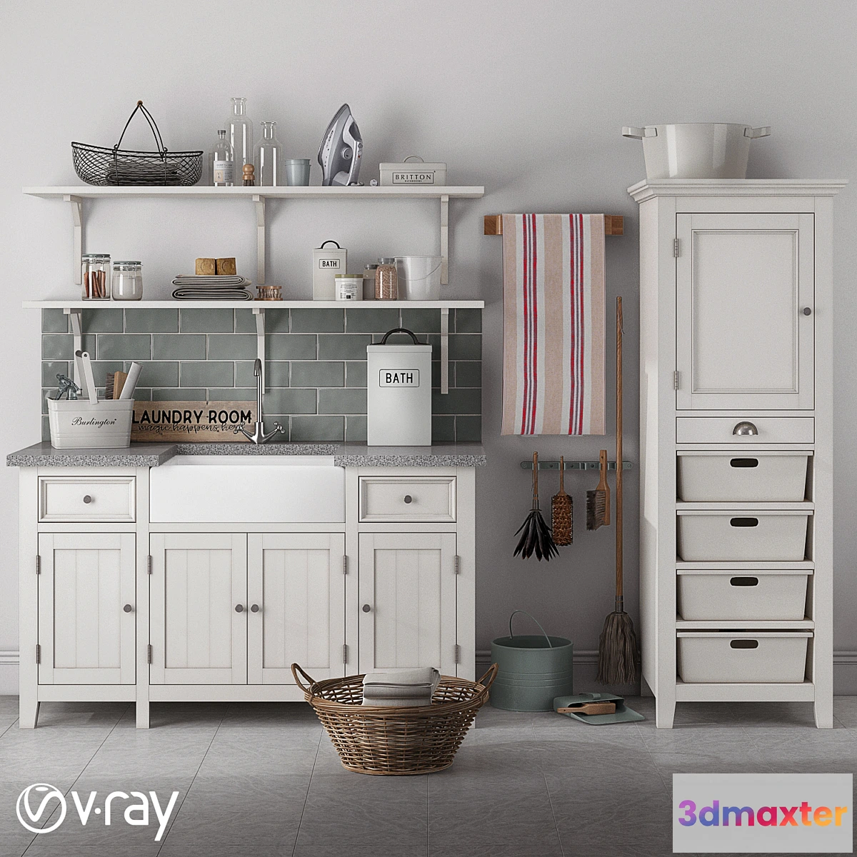 1470886 - Utility Room Storage Cabinets - Dominic Blackmore 3D Max