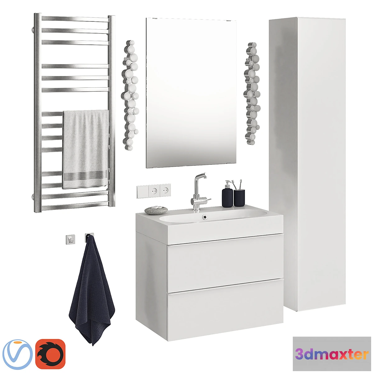 1473394 - Ikea Godmorgon set 8 3D Max