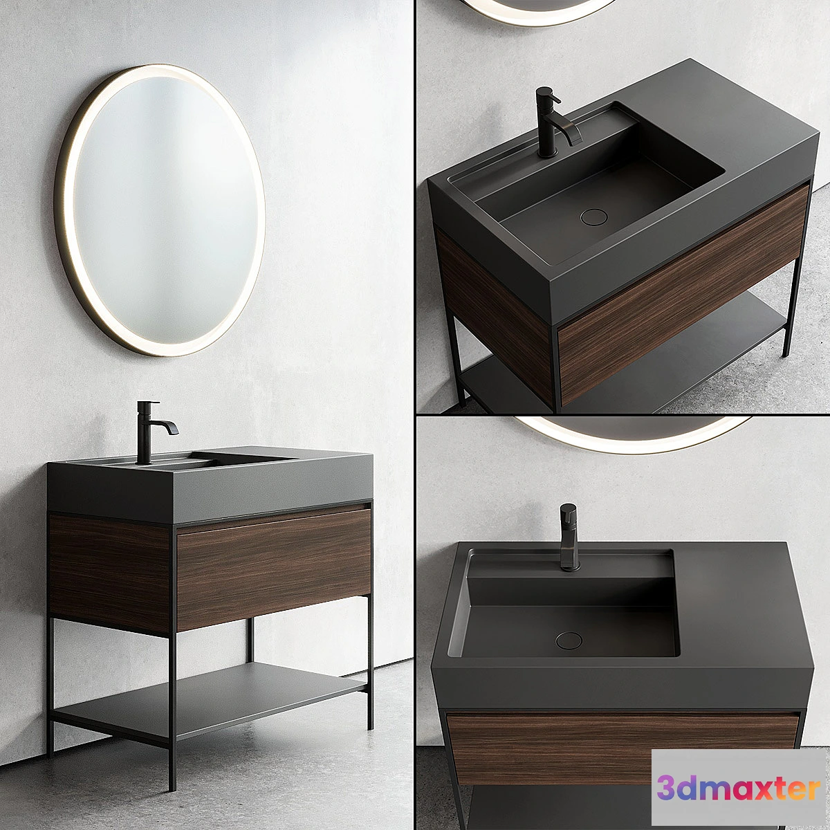 1476108 - Nic Design Elen 90 Vanity unit Set 2 3D Max